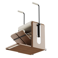 Chaise de Pilates en chêne rouge massif avec poignées ergonomiques, siège rembourré, tension de ressort réglable, entraîneur de stabilité pour studio
