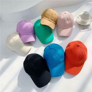 Custom Embroidery Acceptable 12 Colour Solid Sports Hat <b>Plain</b> Cotton 6 Panels Baseball <b>Cap</b> for Kids Children Fashion Sun Shade - Product Image 1