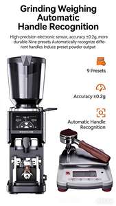 Stainless Steel Espresso <b>Machine</b> Wendouji Ares <b>Coffee</b> Grinder 90mm Large Flat Burr Commercial Weighing Dosing Grinder - Product Image 3