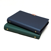 Organisateur de cahier de planificateur de haute qualité en cuir Pu cahier de reliure à feuilles mobiles avec stylo