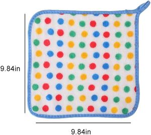 Paño de Limpieza Absorbente de Aceite de Microfibra con Diseño de Puntos, Toalla Cuadrada Gruesa para el Hogar con Cuerda para Colgar, para Limpieza de Cocina - Product Image 3