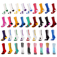 Chaussettes de basket-ball professionnelles classiques personnalisées hommes anti-dérapant Elite serviette chaussettes de sport respirant Crew chaussettes personnalisées