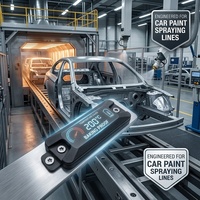 Tag RFID Anti-Logam PCB Tahan Suhu Tinggi 200C Tahan Pemanasan untuk Jalur Penyemprotan Cat Mobil
