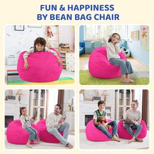 Cubierta <span class=keywords><strong>de</strong></span> terciopelo holandés rosa <span class=keywords><strong>de</strong></span> 2 pies, cómoda y esponjosa lágrima, PUF, sofá, PUF, silla con espuma viscoelástica para sala <span class=keywords><strong>de</strong></span> estar, sala <span class=keywords><strong>de</strong></span> juegos - Product Image 3