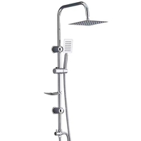 Ensemble de système de douche de salle de bain froide simple moderne en acier inoxydable robinet de douche de plafond à main à effet pluie