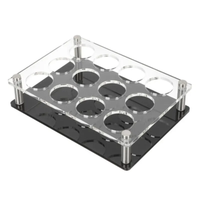 Plateau de service de bouteille en acrylique personnalisé Porte-verres à liqueur en acrylique Présentoir pour verre à vin en acrylique