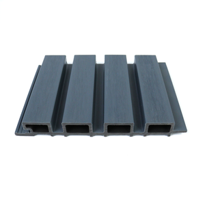 Grain de bois écologique extérieur étanche anti-UV cannelé WPC panneau mural couverture murale extérieure revêtement mural - Product Image 4