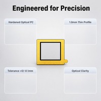 Custom PC Display Glass 1mm Hardened Optical PC Cover Window with Adhesive Tape for Digital Meter POS Appliance Panel