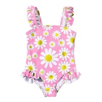 Maillot de bain une pièce pour enfants très vendu - Imprimé marguerite vibrant, plusieurs options de couleurs, maillot de bain tendance pour enfants pour les petites filles