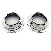 Masque universel de couverture de lentille de projecteur de 3 pouces Biled Chrome Color LED pour les pièces de rénovation de lentille de projecteur de voiture