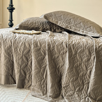 Parure de lit 3 pièces personnalisée en lyocell et soie, collection été, grand confort, imprimée, en coton doux, pour lits King et Queen