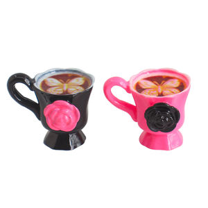 Cabochon en résine à dos plat motif Tasse de café Rose Française pour DIY, scrapbooking, épingles à cheveux et décoration de coques de téléphone - Product Image 6