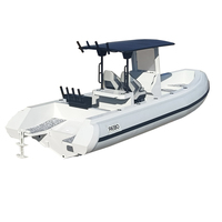 Bateau de pêche RIB en aluminium durable Orca Hypalon 700 de 23 pieds en mousse