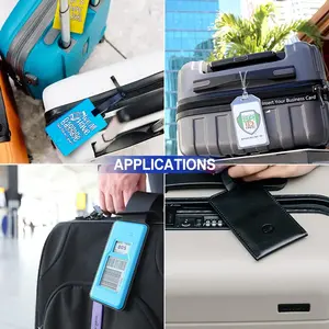 Пользовательский логотип мягкий ПВХ резиновый водонепроницаемый чемодан дорожная бирка, оптовая продажа персонализированный 3D слоган имя Id этикетка защита багажная бирка