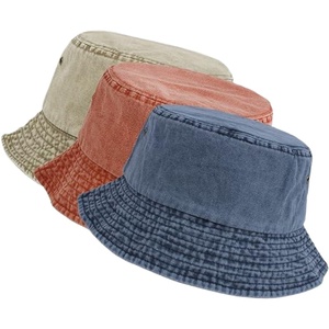 Sombrero de cubo de algodón lavado Unisex diseño de verano al aire libre personalizable hombres y mujeres sombrero de cubo informal - Product Image 3