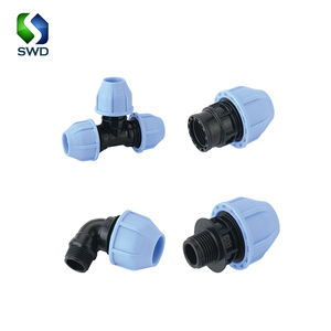 Swd của nhà sản xuất HDPE cá loại ống nước kết nối PN16 nén bằng TEE 63mm ống nước bằng nhựa với vật liệu PP - Product Image 1