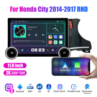 Autoradio Android 2Din 11,8 pouces pour Honda City 2014-2017 RHD Écran QLED 2K Stéréo de voiture Lecteur DVD de voiture Carplay Android Auto