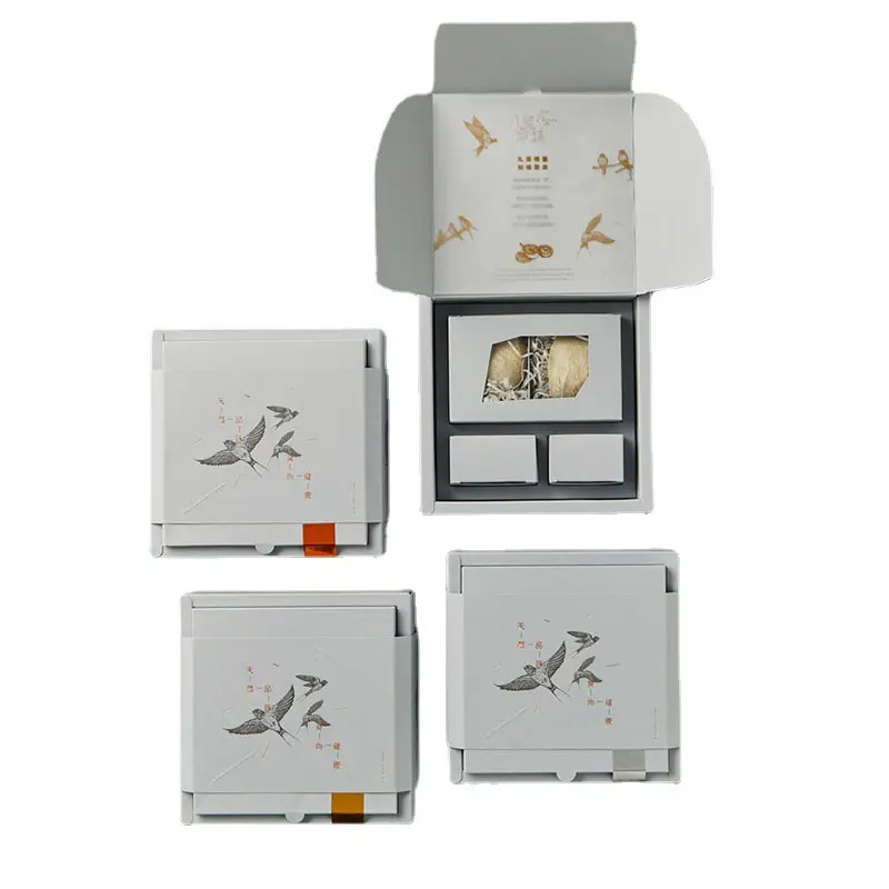 New Design Gift Honey Cubilose Bird Nest Packing Box Custom Logo Cardboard Box For Supplement