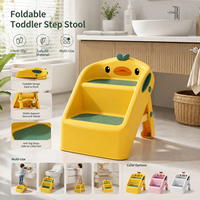 Escabeau en plastique pour bébé et tout-petit avec repose-pieds pour la toilette et les marches d'escalier