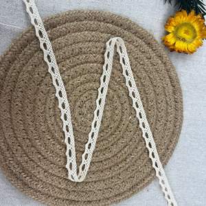 Ribete de Encaje de Algodón Puro con Borde Picot Delicado de 1.0 cm, Toque de Acabado <span class=keywords><strong>para</strong></span> <span class=keywords><strong>Ropa</strong></span> de Bebé y Manualidades de Herencia YLC07 - Product Image 2