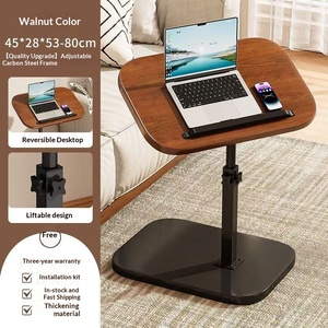 <span class=keywords><strong>Table</strong></span> de chevet en bois, mobile et réglable en hauteur, à un seul niveau, pour la maison, la chambre, le salon, comme étagère de canapé ou petite <span class=keywords><strong>table</strong></span> à thé, style simple, classique ou moderne - Product Image 2