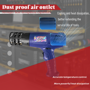KUNAISI Pistolet Thermique Haute Puissance 2000W avec Contrôle de Température 110V/220V pour le Film de Voiture et la Teinte des Vitres - Product Image 4