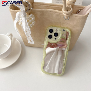 Funda para Teléfono Móvil con Líneas Cremosas de Alta Transparencia, Superficie de Espejo con Ondas Grandes y Orificio Preciso para la Cámara, para <span class=keywords><strong>iPhone</strong></span> 12-17 - Product Image 1