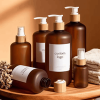 Emballage de luxe pour soins de la peau, faible MOQ, pot en plastique personnalisé de 8 oz pour beurre corporel 250 g avec couvercles en bambou