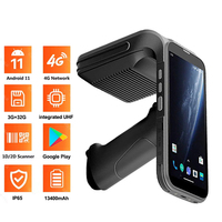 C5 Android 13 IP65 4G Computadora móvil de mano Lector UHF RFID más fuerte Escáner de código de barras GPS Lector PDA NFC resistente