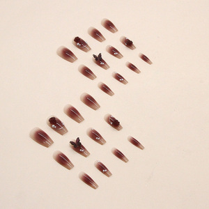 <span class=keywords><strong>Uñas</strong></span> a presión personalizadas, <span class=keywords><strong>uñas</strong></span> artificiales manchadas de lujo, <span class=keywords><strong>uñas</strong></span> postizas con pegamento rojo <span class=keywords><strong>coral</strong></span> francés para niña, 24 Uds. - Product Image 3