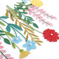Guirlande de fleurs sauvages en feutre pour décorations de fête, style bohème chic pour fête enchantée, jardin, anniversaire, mariage