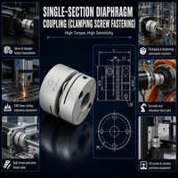 Accouplement à serrage par vis monobloc sans clé à jeu nul pour servomoteur, moteur pas à pas, machines-outils CNC