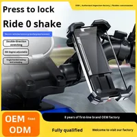 Support de téléphone portable pour vélo, fixation par clip, montage universel, rotation à 360°, antichoc, stabilisateur ABS+PC+Métal, libération à une touche