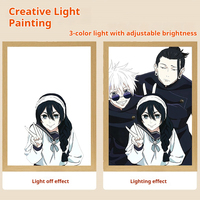 Boîte lumineuse pour vitrine, cadre d'affichage LED rétroéclairé, art mural personnalisé, enseigne anime en acrylique