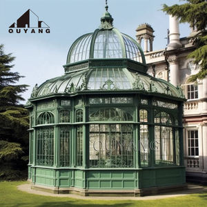 Gazebo en fer forgé vintage européen, <span class=keywords><strong>pavillon</strong></span> en métal forgé à la main pour la décoration de parcs et de villas en plein air - Product Image 4
