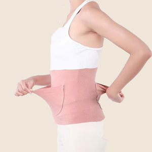 Ceinture chauffante sportive pour femme, sans couture, avec poches pour coussinets, protection lombaire et utérine, en matériau De Rong - Product Image 4
