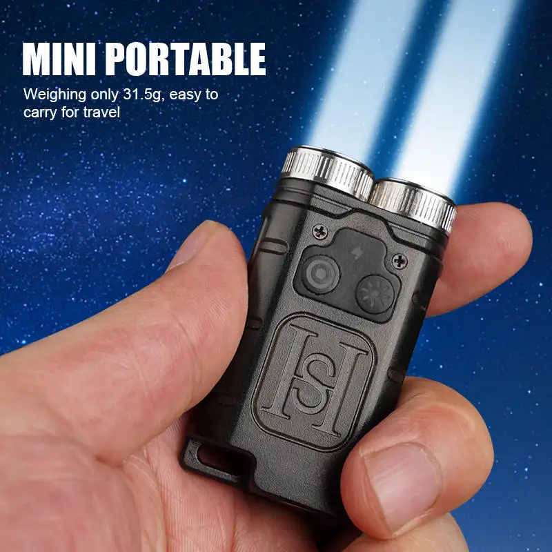 High Bright Pocket LED UV Flashlight Magnetic Rechargeable EDC COB LED Mini Keychain linterna Strong Torch Light Flashlight