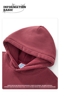 Sweats à capuche et sweat-shirts pour hommes Blank Oversized Custom acid wash vintage Distressed Heavyweight Boxy hoodie pour hommes - Product Image 4