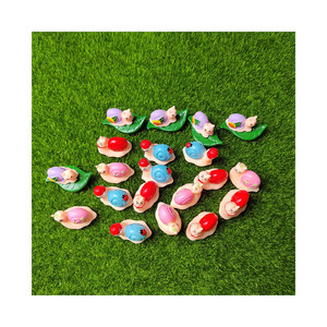 Figurine d'escargot en résine mignonne, statue miniature décorative pour mini-jardin féerique, micro-paysage, artisanat en résine d'animal de dessin animé - Product Image 6