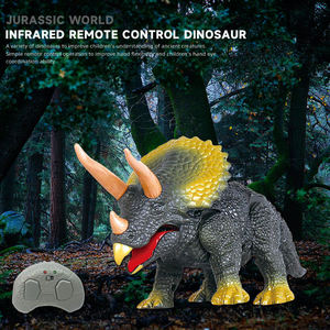 Modèle de dinosaure robot télécommandé rechargeable pour enfants, T-Rex et Triceratops, en plastique, à infrarouge, pour la vente en gros - Product Image 2
