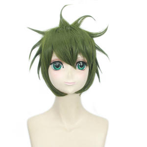 <span class=keywords><strong>Perruque</strong></span> synthétique verte Ainizi de 35 cm, Danganronpa: Trigger Happy Havoc, rôle d'Amami Rantarou, <span class=keywords><strong>perruque</strong></span> de cosplay pour femmes - Product Image 3