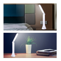 Lampe de lecture de table pliante à LED, 3 modes réglables USB, lumière blanche, lampe de lecture de livre