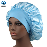 <strong>Best</strong> <strong>Sell</strong> Women and Girls <strong>Hair</strong> Protection <strong>Bonnet</strong> Elastic Wide Satin Sleep Cap Soft Band Solid Color <strong>Hair</strong> <strong>Silk</strong> Satin <strong>Bonnet</strong>