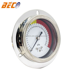 Beco Lagedrukmeter Voorflenspaneelbevestiging, 1/4 "Npt <span class=keywords><strong>2</strong></span>.5" Gelaatswijzerplaat Roestvrijstalen Behuizing 1/4 "Npt <span class=keywords><strong>2</strong></span>-1/<span class=keywords><strong>2</strong></span>" Wijzerplaat - Product Image 4