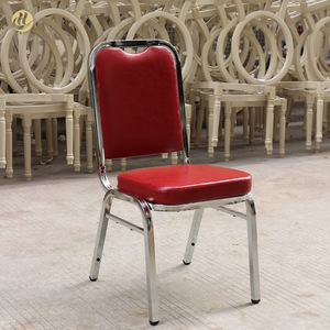 Hotel Chair Aluminum Stackable Upholstered Velvet <b>Foam</b> Filled Indoor Use MHJ-HS14 - Product Image 4