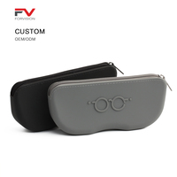 Étui à lunettes portable en silicone écologique avec fermeture éclair, couleur et logo personnalisables, pochette pour lunettes