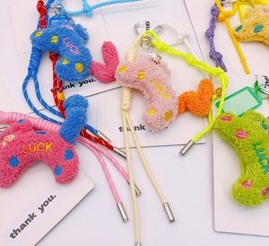 Pussycat Cute Plush Woven Rope Keychain Pendant Bag