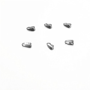 Boucles de pendentif en acier inoxydable de forme irrégulière pour la fabrication de colliers, couleur acier, traitement nacré, accessoires de bijouterie - Product Image 1
