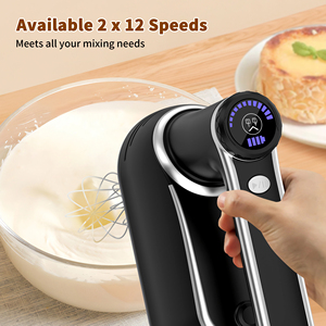 Có thể sạc lại 12 tốc độ trộn tay 200W đôi hande Mixer với <span class=keywords><strong>Whisk</strong></span> bột cho thiết bị nhà bếp - Product Image 2