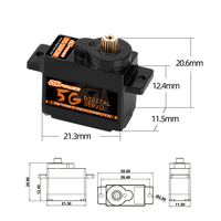 5g Metal Gear Mini Servo Haute Précision Anti-tremblement Micro Servo Convient pour RC Voitures Drones Servo Moteur DS-S003M